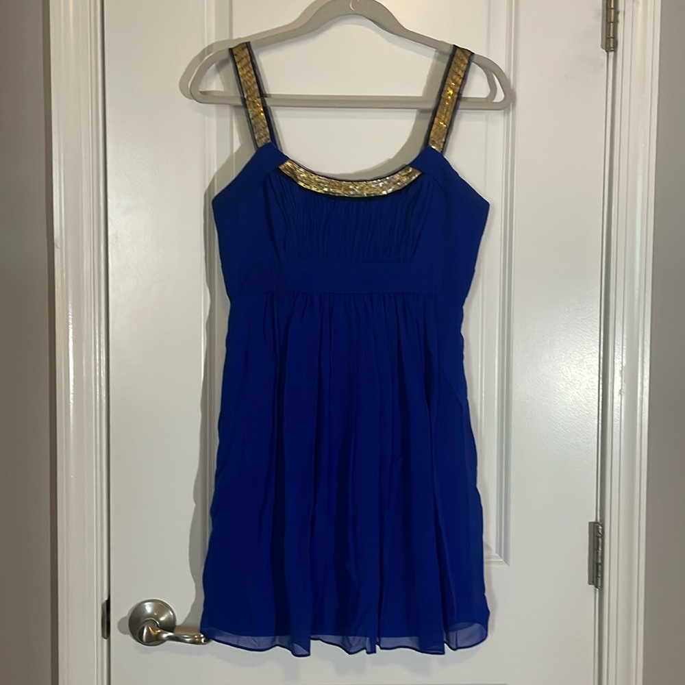 BCBG blue goddess dress